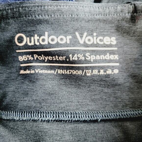 Outdoor Voices Warm Up Leggings Color Block Blue Charcoal Size Small - Picture 5 of 9